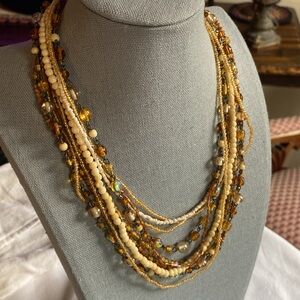 Average signed Boho beaded necklace